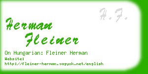 herman fleiner business card